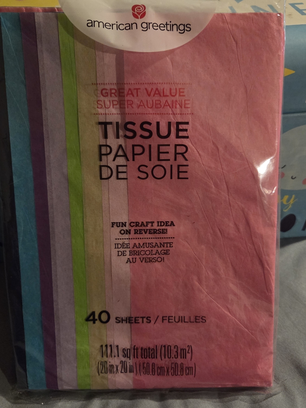 American Greetings Pink and Assorted Tissue Paper Pack